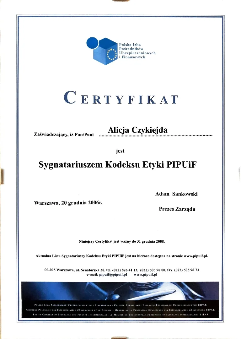 certyfikat-polskiej-izby-posrednikow-ubezpieczeniowych-i-finansowych